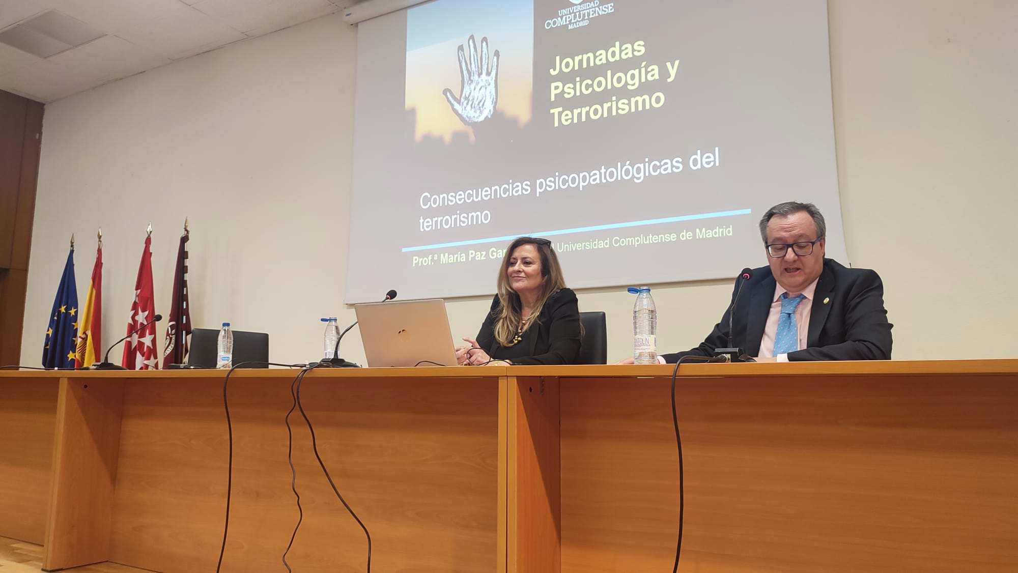 Inauguradas las Jornadas Psicología y Terrorismo con la participación de María Paz García-Vera, Clara Gesteira y Jesús Sanz en su 1.º día
